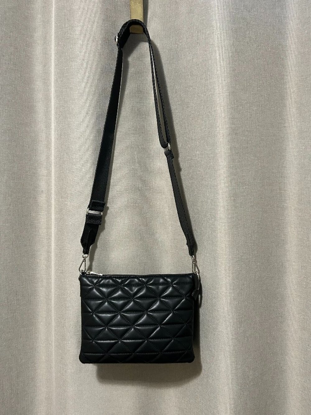 Call It Spring Black Shoulder Cross Body Bag with Adjustable Guitar Strap